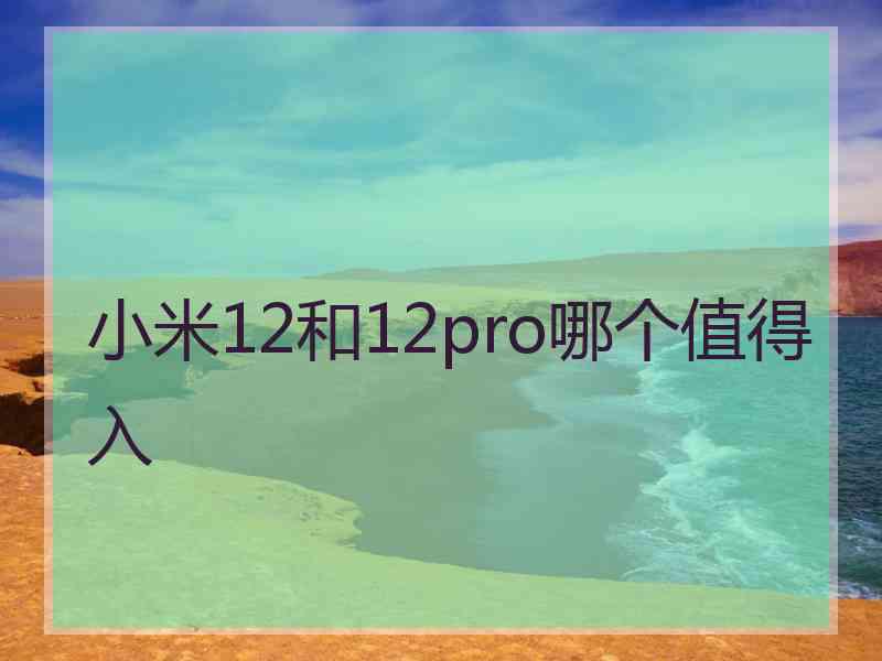 小米12和12pro哪个值得入