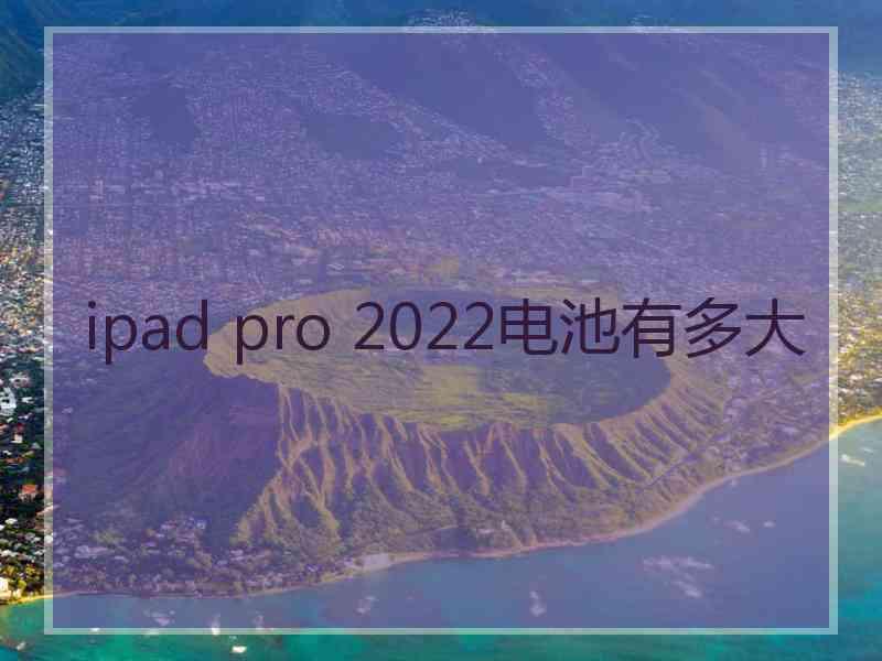 ipad pro 2022电池有多大