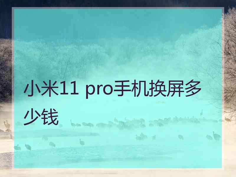 小米11 pro手机换屏多少钱