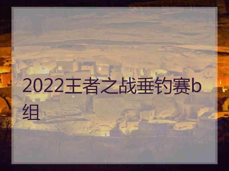 2022王者之战垂钓赛b组