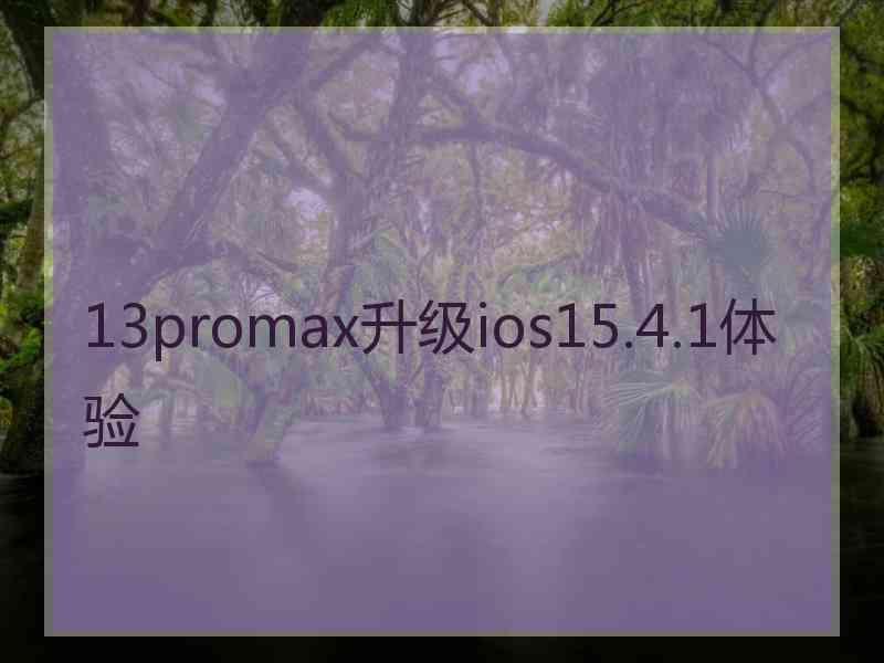 13promax升级ios15.4.1体验