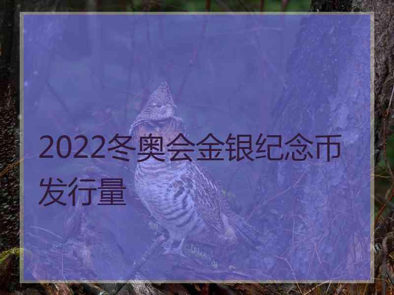 2022冬奥会金银纪念币发行量