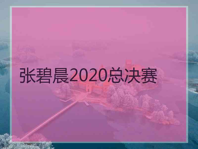 张碧晨2020总决赛