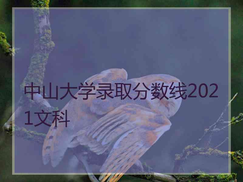 中山大学录取分数线2021文科