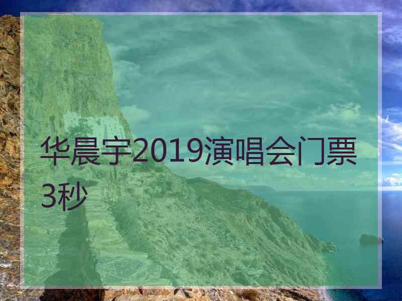 华晨宇2019演唱会门票3秒