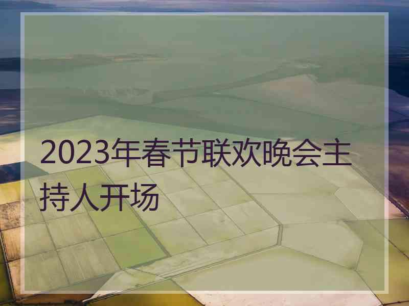 2023年春节联欢晚会主持人开场