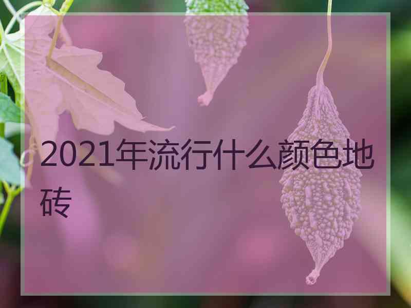 2021年流行什么颜色地砖