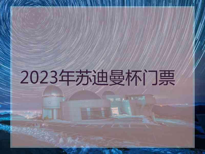 2023年苏迪曼杯门票