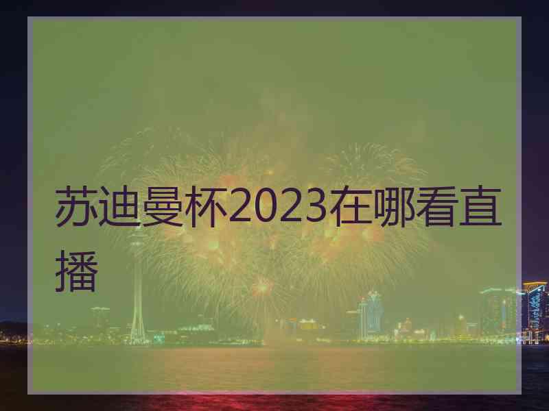 苏迪曼杯2023在哪看直播