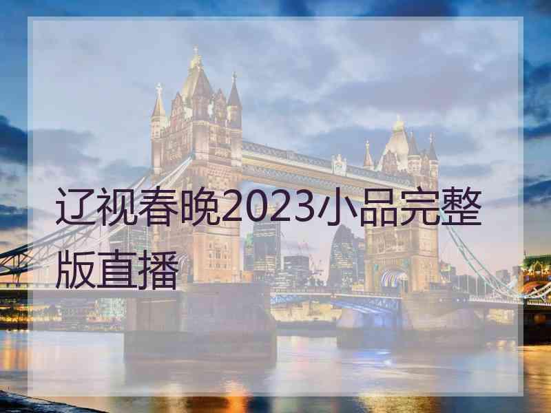 辽视春晚2023小品完整版直播