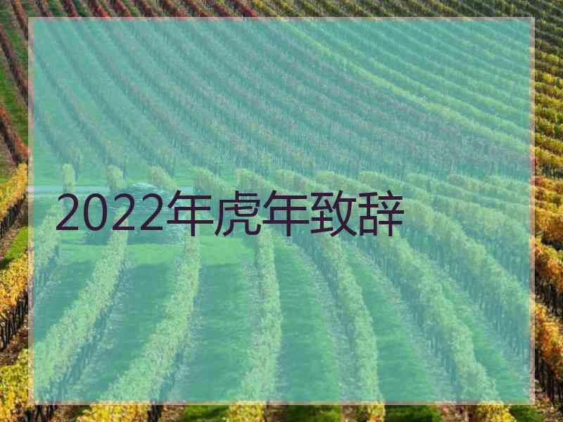 2022年虎年致辞