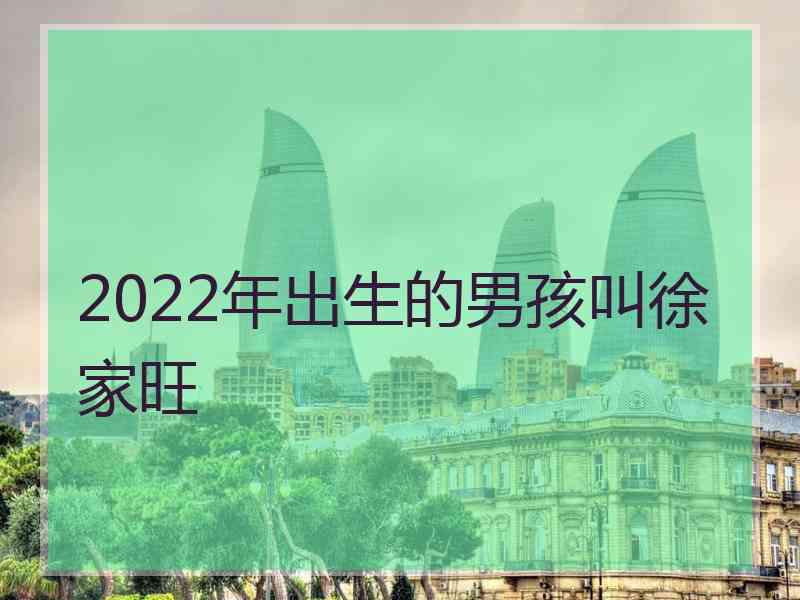 2022年出生的男孩叫徐家旺