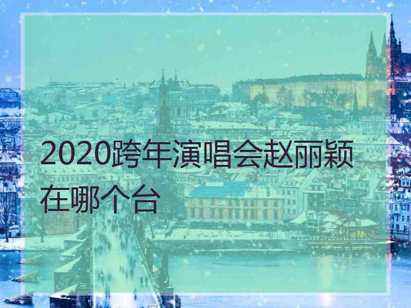 2020跨年演唱会赵丽颖在哪个台