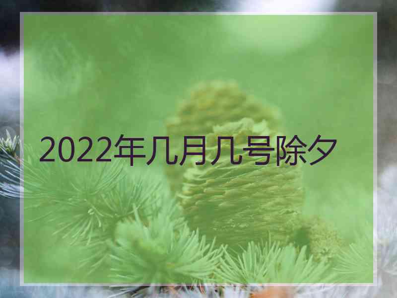 2022年几月几号除夕