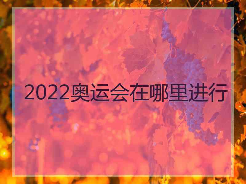 2022奥运会在哪里进行