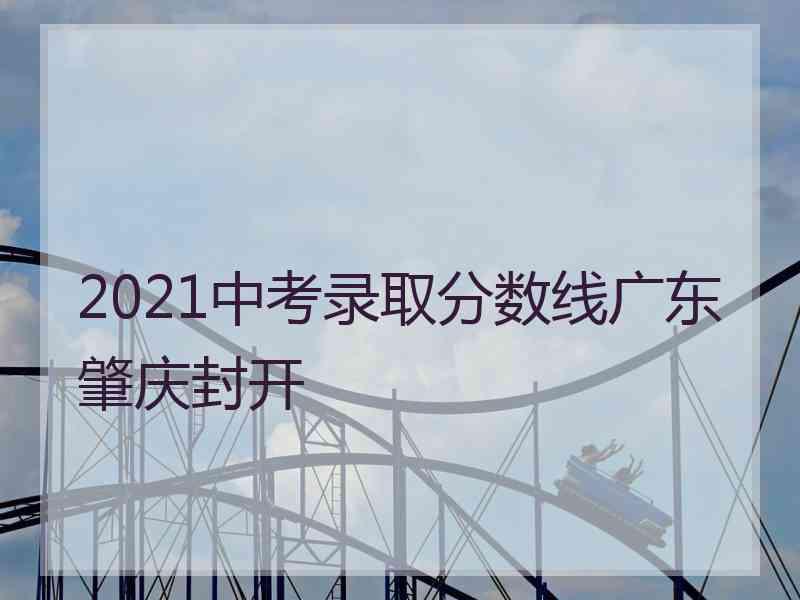 2021中考录取分数线广东肇庆封开