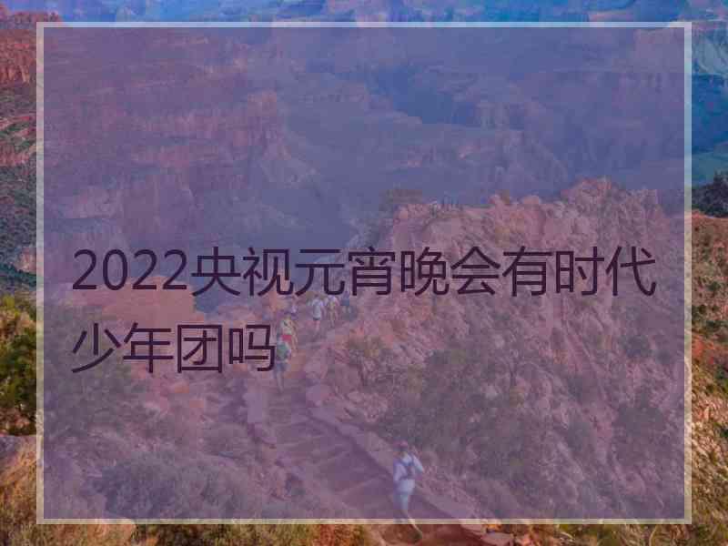 2022央视元宵晚会有时代少年团吗