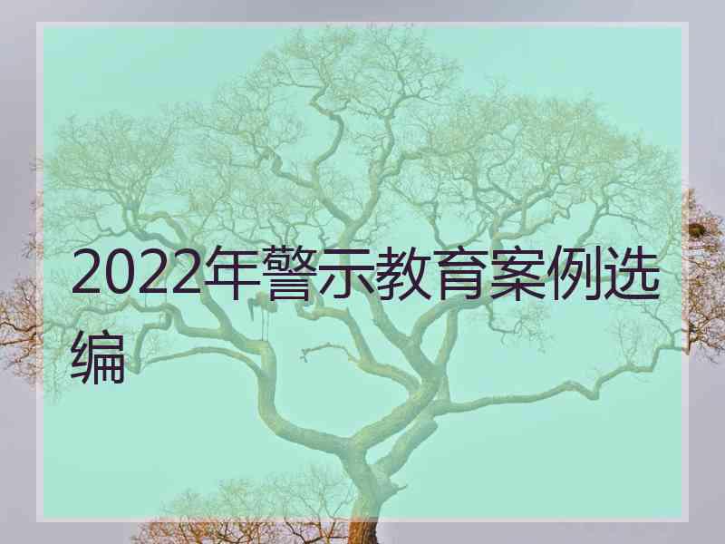 2022年警示教育案例选编