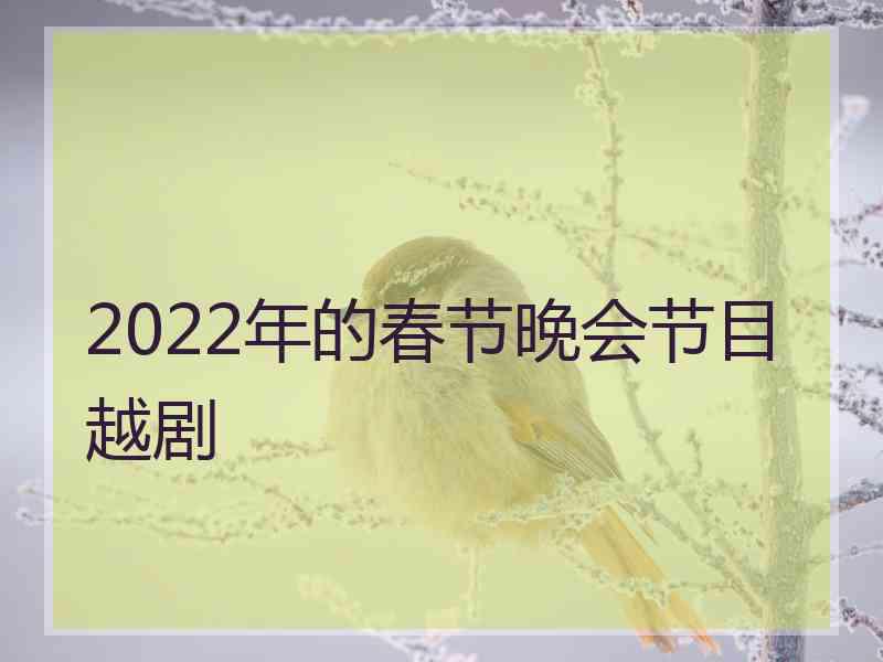 2022年的春节晚会节目越剧