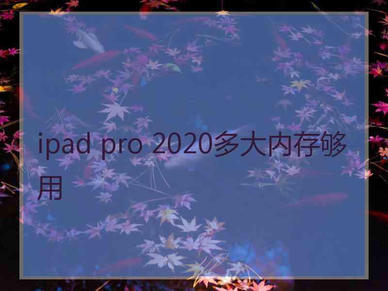 ipad pro 2020多大内存够用