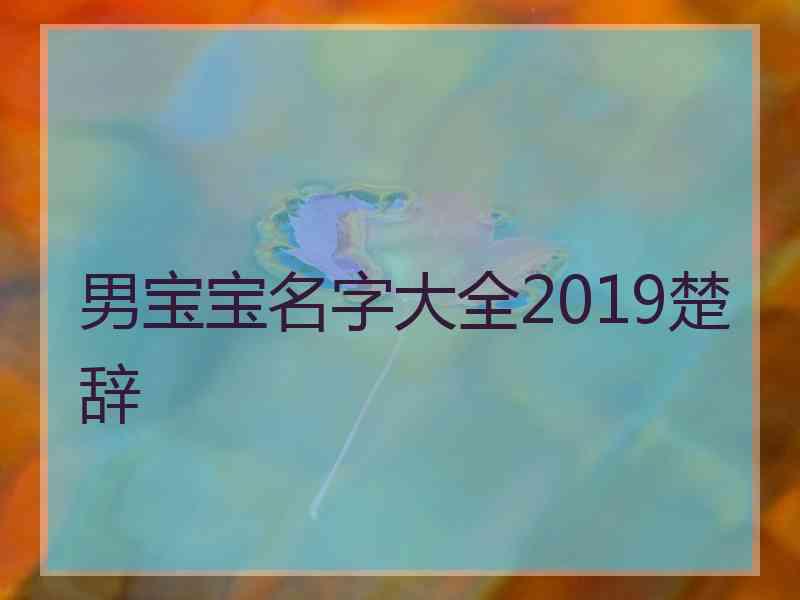 男宝宝名字大全2019楚辞