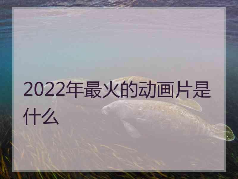 2022年最火的动画片是什么