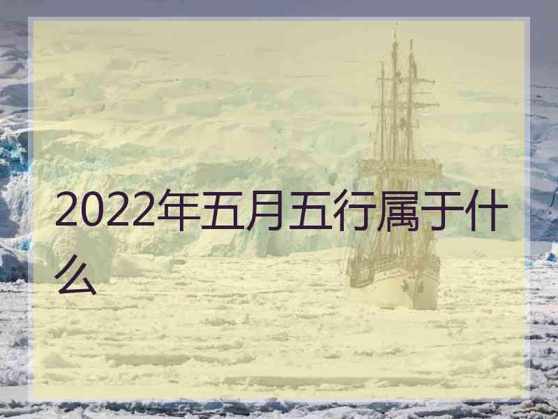 2022年五月五行属于什么