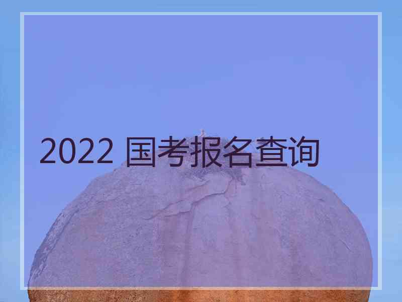 2022 国考报名查询