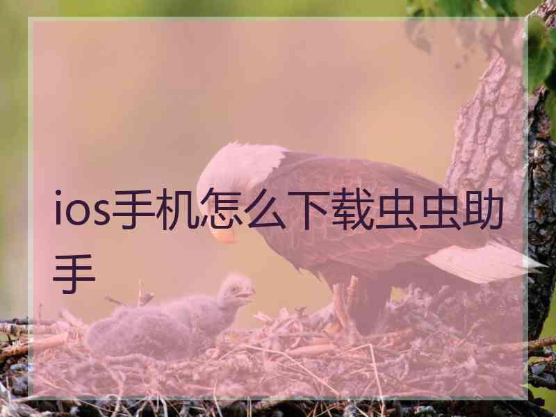 ios手机怎么下载虫虫助手