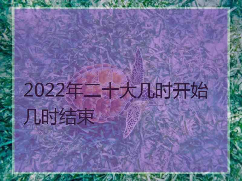 2022年二十大几时开始几时结束