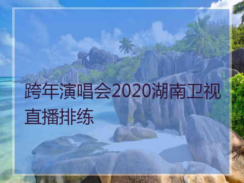 跨年演唱会2020湖南卫视直播排练