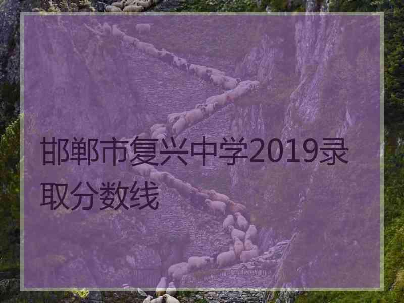 邯郸市复兴中学2019录取分数线