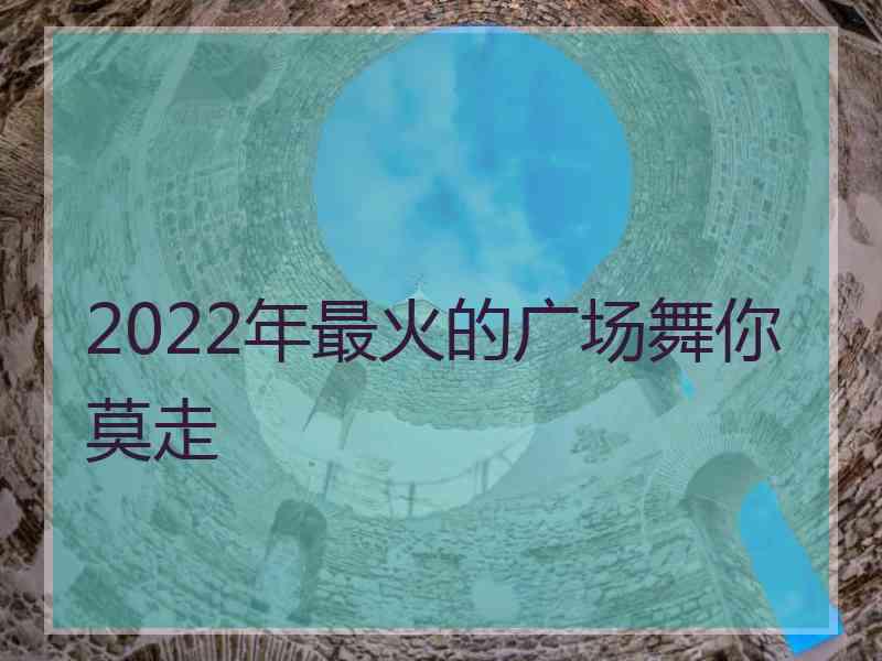 2022年最火的广场舞你莫走