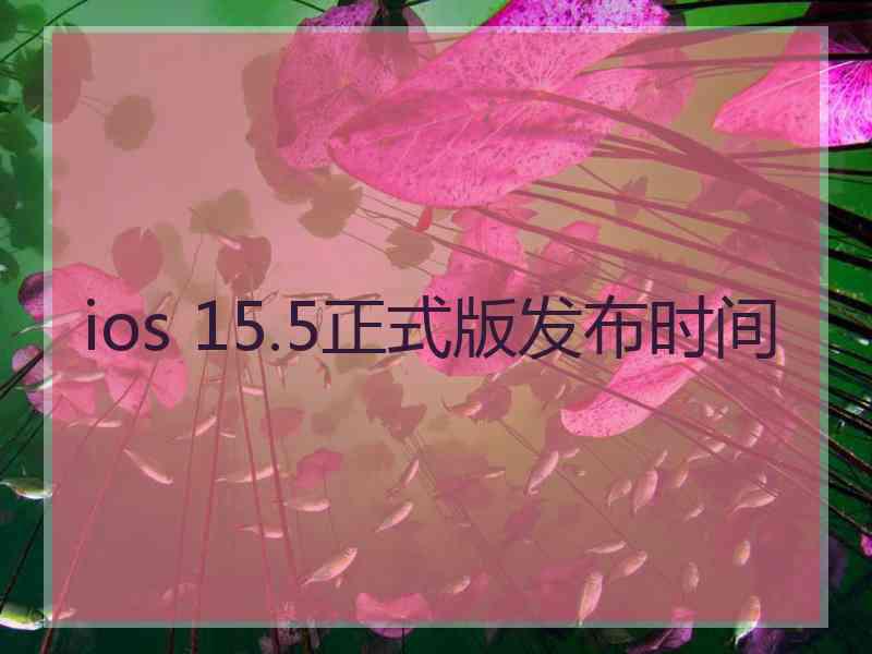 ios 15.5正式版发布时间