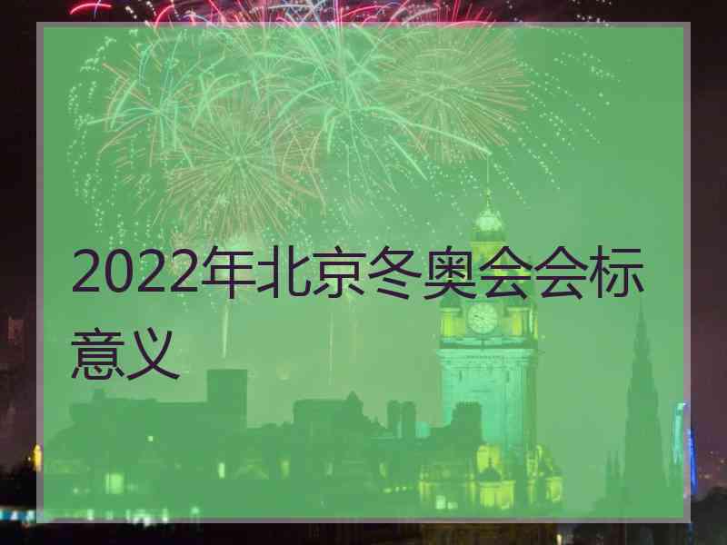 2022年北京冬奥会会标意义