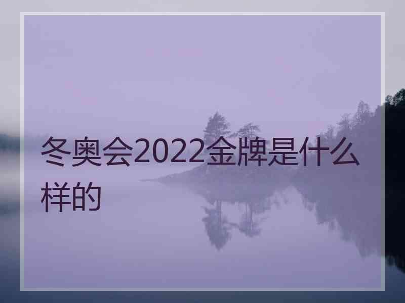 冬奥会2022金牌是什么样的