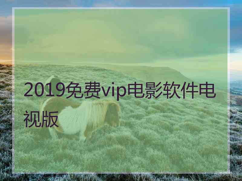 2019免费vip电影软件电视版