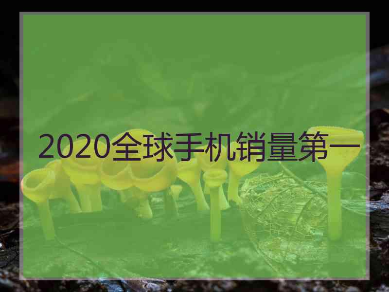 2020全球手机销量第一