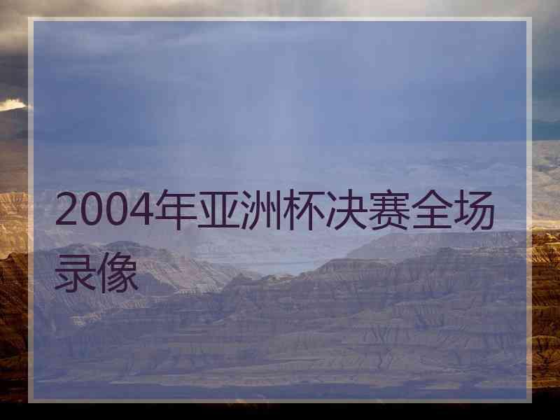 2004年亚洲杯决赛全场录像