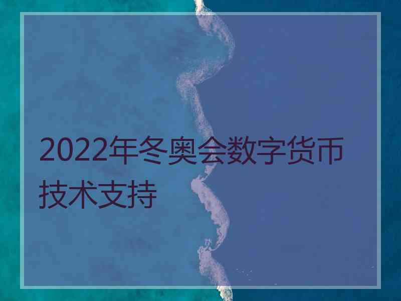 2022年冬奥会数字货币技术支持