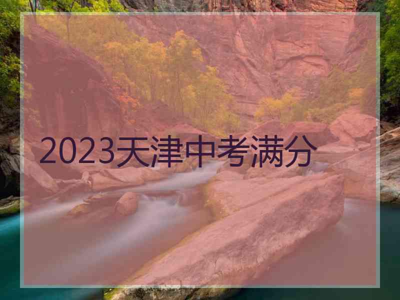 2023天津中考满分