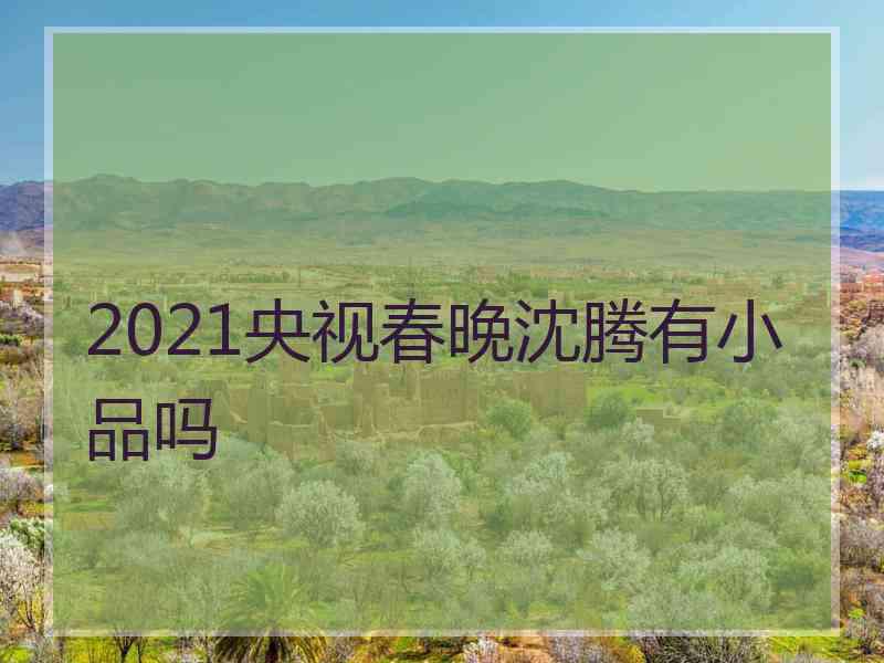 2021央视春晚沈腾有小品吗