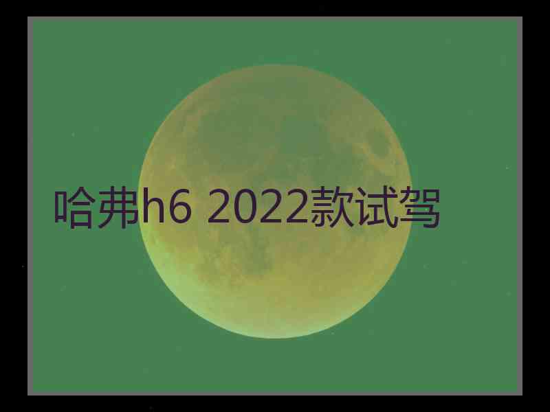 哈弗h6 2022款试驾