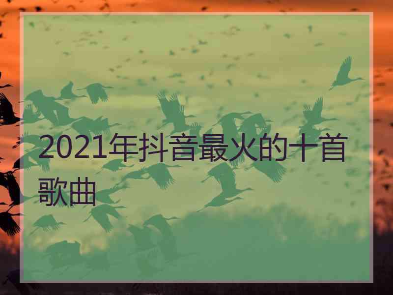 2021年抖音最火的十首歌曲