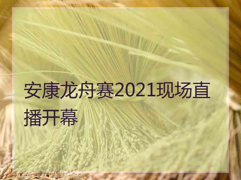 安康龙舟赛2021现场直播开幕