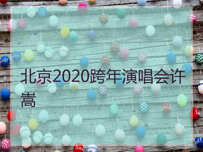 北京2020跨年演唱会许嵩