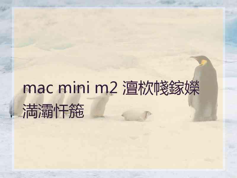 mac mini m2 澶栨帴鎵嬫満灞忓箷