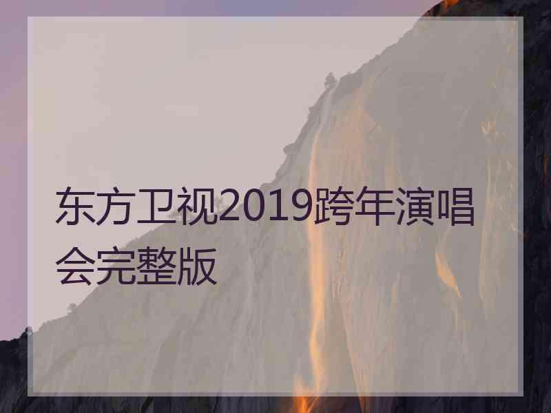 东方卫视2019跨年演唱会完整版