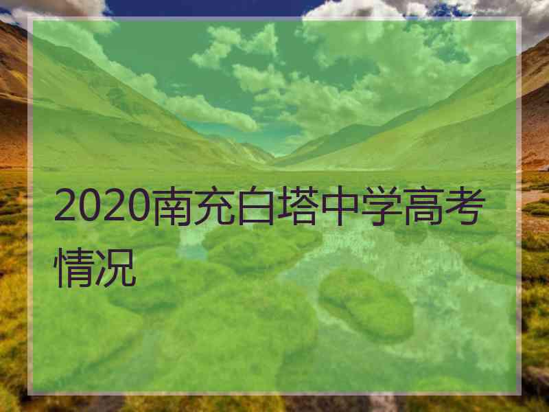 2020南充白塔中学高考情况