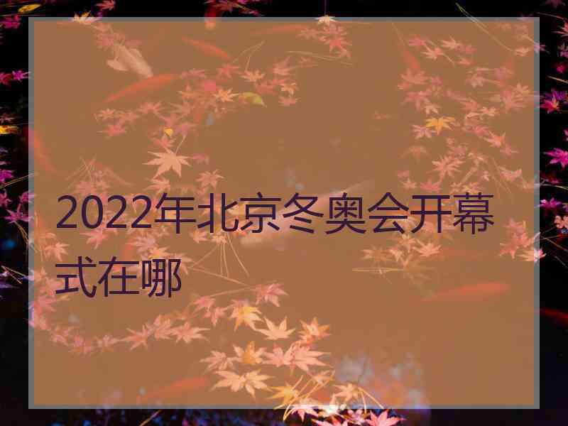 2022年北京冬奥会开幕式在哪